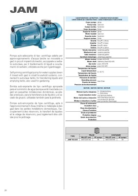 FORAS JAM300T Elektrische Kreiselpumpe - Selbstansaugend 400V 2.5kW Made In Italy
