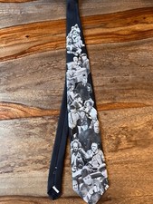 Three Stooges Tie Mens 54" 3.75" Ralph Marlin Moe Larry Curly USA Vintage 1994