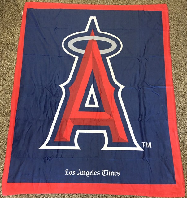 New MLB Los Angeles Angels Large Soft Fleece Throw Blanket L.A. Times