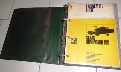Claas Mähdrescher  Dominator 100  Ersatzteikatalog 