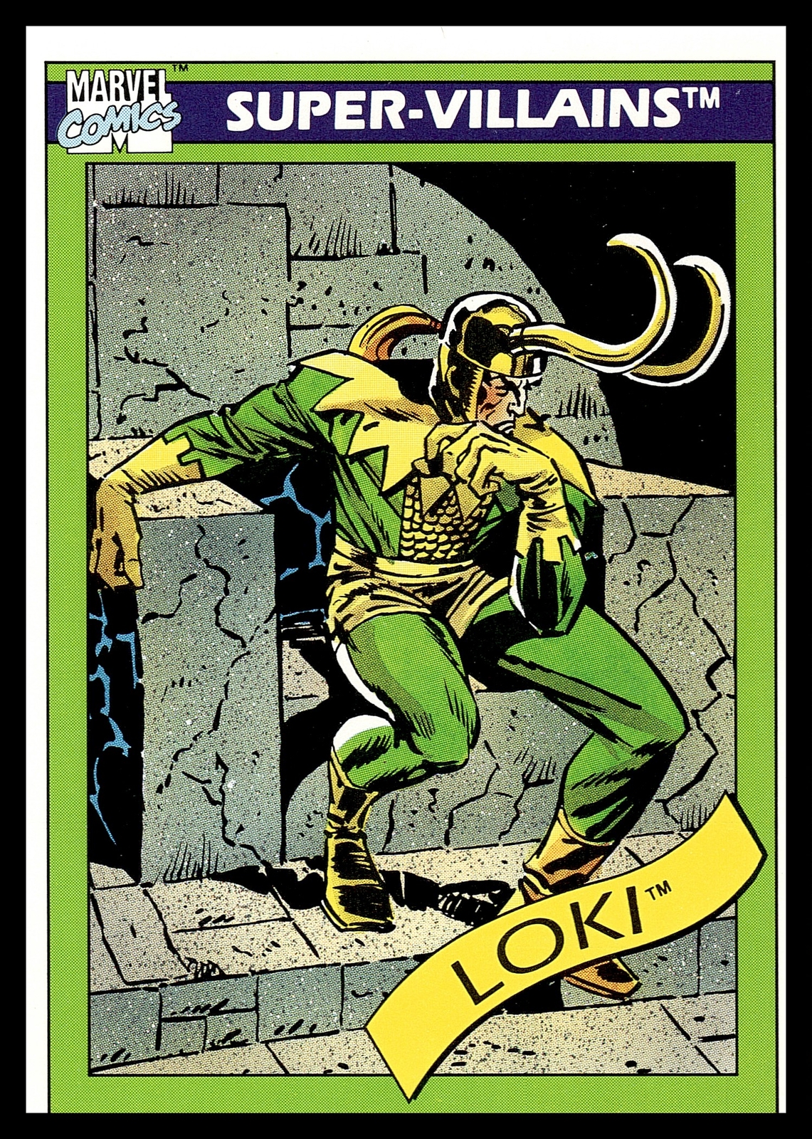 1990 Impel Marvel Universe Super Villains Loki #54
