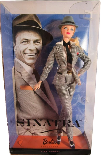 Muñeca coleccionista Mattel 2011 Barbie como Frank Sinatra etiqueta rosa #T7908 - Nueva en caja