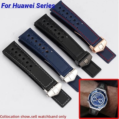 22mm Leather Watchband For Huawei Watch Gt2/3 GT4 Gt 5 46mm Gt5 Pro Watch Strap