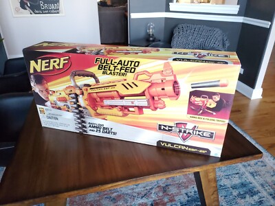 NEW IN BOX!! NEVER USED NERF NStrike Vulcan Belt Fed EBF-25 Dart