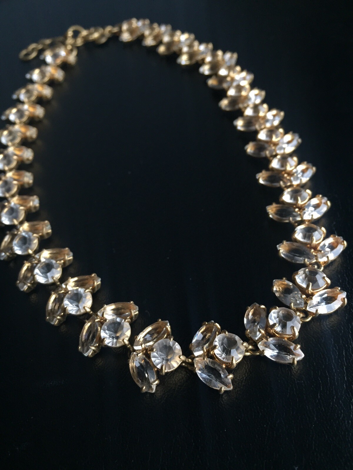 J Crew Cocktail Statement Collar Leaf Necklace Go… - image 1