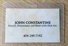 John Constantine ID Badge/Card Exorcist, Demonologist, Dark Arts costume cosplay
