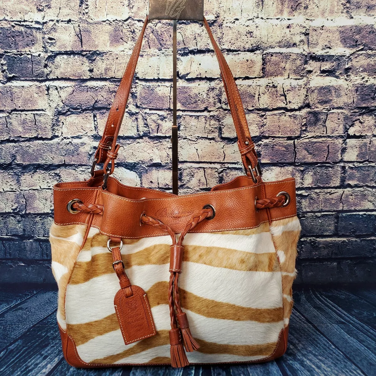 Rare Dooney & Bourke Boldrini Selleria Italian Leather Calf