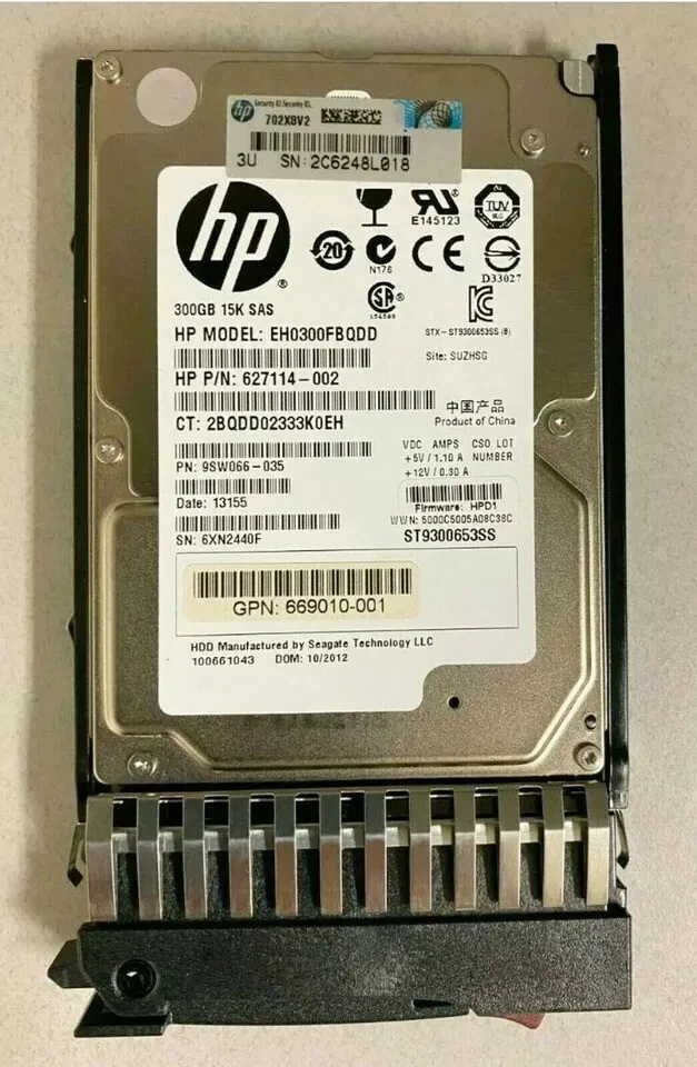HPE 669010-001 300GB QR477A 665750-001 M6625 6G 15K SAS 2.5" HDD NEW - Image 2 of 3