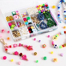 UXORSN 421PCS Bead Keychain Making Kit for Women Small, Multiple colors