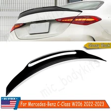 Glossy Black PSM Style Trunk Spoiler For 2022-2025 Mercedes Benz W206 C300 C43