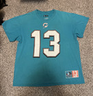 NFL Team Apparel Miami Dolphins Dan Marino #13 Aqua Shirt Size L NFL Football — photo 1