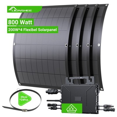 LIONSHEE Balkonkraftwerk 800W Photovoltaik Komplettset | 800W Wechselrichter APP