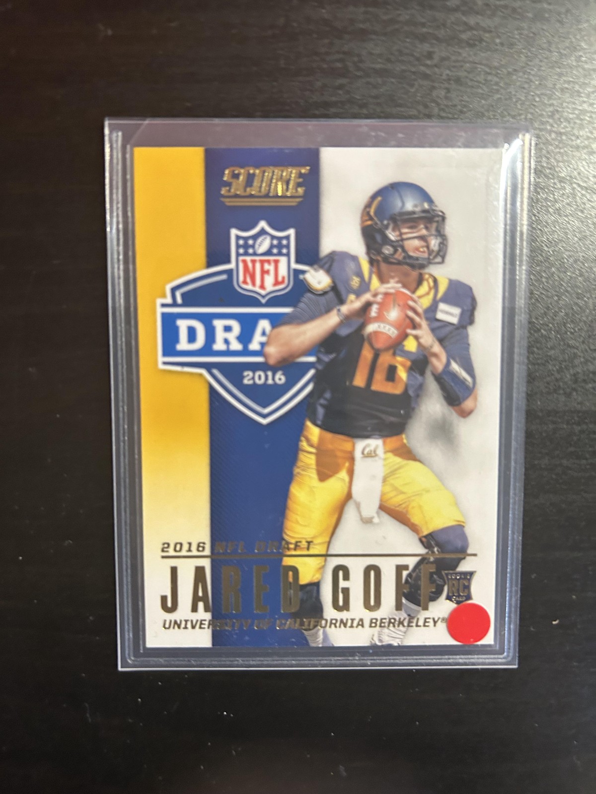 2016 Score #2 Jared Goff NFL Draft Gold