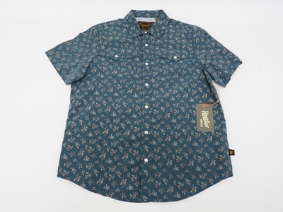 New! Howler Bros Open Country Tech Short Sleeve Top Mens Medium Dark Slate