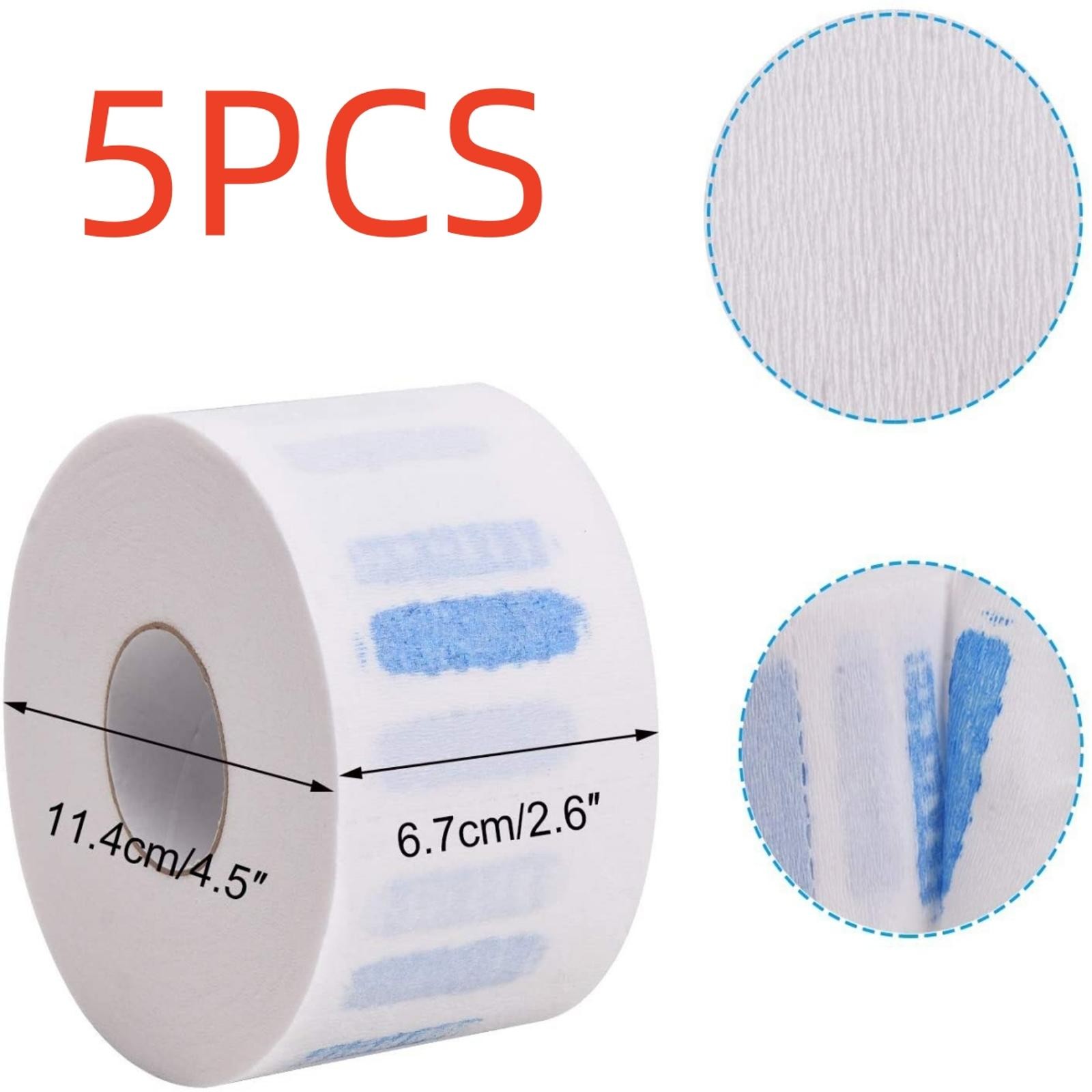 5 Rolls Disposable & Flexible Paper Neck Strips Barber For Salon Hair Cutting.