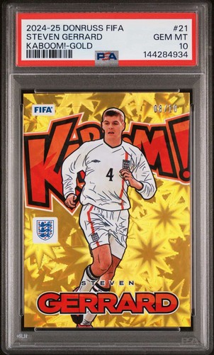 Steven Gerrard [Gold] #21 2024 Panini Donruss Kaboom card