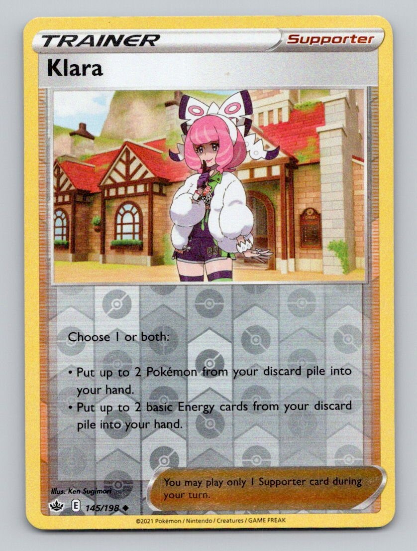 Klara 145/198 Uncommon Chilling Reign Pokemon Reverse Holo Near Mint