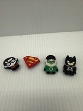 Lot of 4 DC Comic Croc Shoe Jibbitz Charms Batman, Superman,  Green Lantern