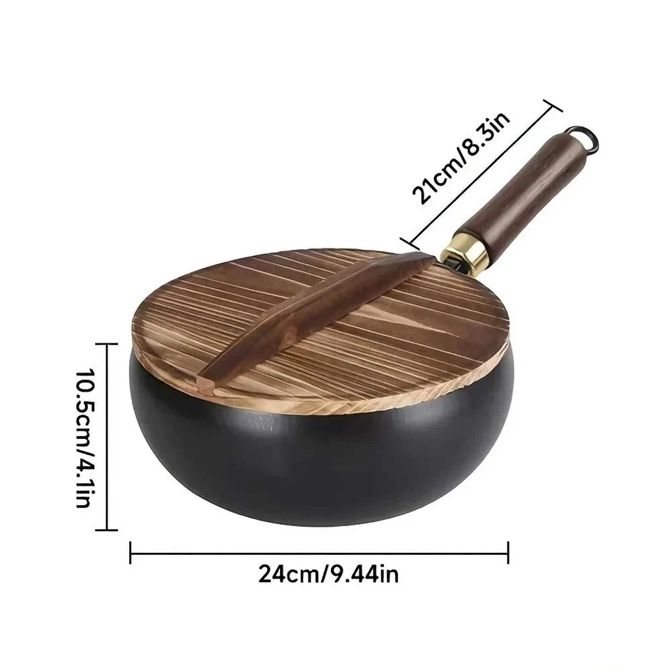 28cm Gusseisen-Bratpfanne Antihaft-Pizzapfanne Eierpfanne Pfannkuchenpfanne Stea - Bild 3 von 4