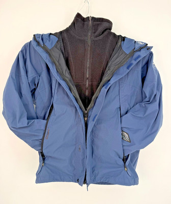 Columbia Jacket Mens Blue LG Titanium Interchange Omni-Tech 3-in-1 Winter FLAW