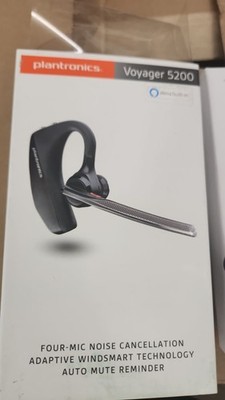 Plantronics Voyager 5200 Noise Canceling Bluetooth Headset w/Alexa 470-#-3Used M