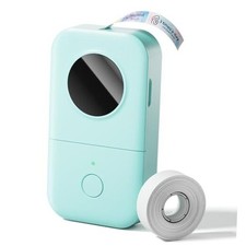D30 Label Maker Machine, Portable Bluetooth Green 1 Printer  1 Roll Paper