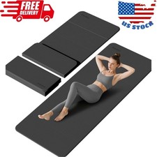 Foldable Yoga Mat - 10mm Extra Thick, 75"26" Non-Slip Exercise Fitness Mat
