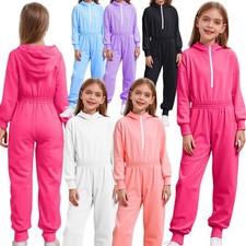 Kids Girls Bodysuit Elastic Waist Rompers Holiday Jumpsuit Party Playsuit