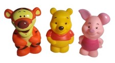 DIsney Winnie the Pooh Rubber Bath Toys Piglet Pooh Tigger Jeep Life Car Dash