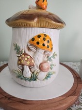 Sears Roebuck & Co. Vintage 1976 Merry Mushroom Large 11” Canister 