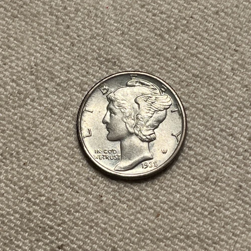 1935-P BU Silver Mercury Dime,  Nice Lower Priced Better Grade Vintage Coin