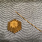 Metal Brass Tone Desk Note/Receipt Paper Spike Holder, Hexagon Base, 10 in — photo 8