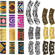 24 Pcs Hair Jewelry for Braids Loc Jewelry for Dreadlock African Beads