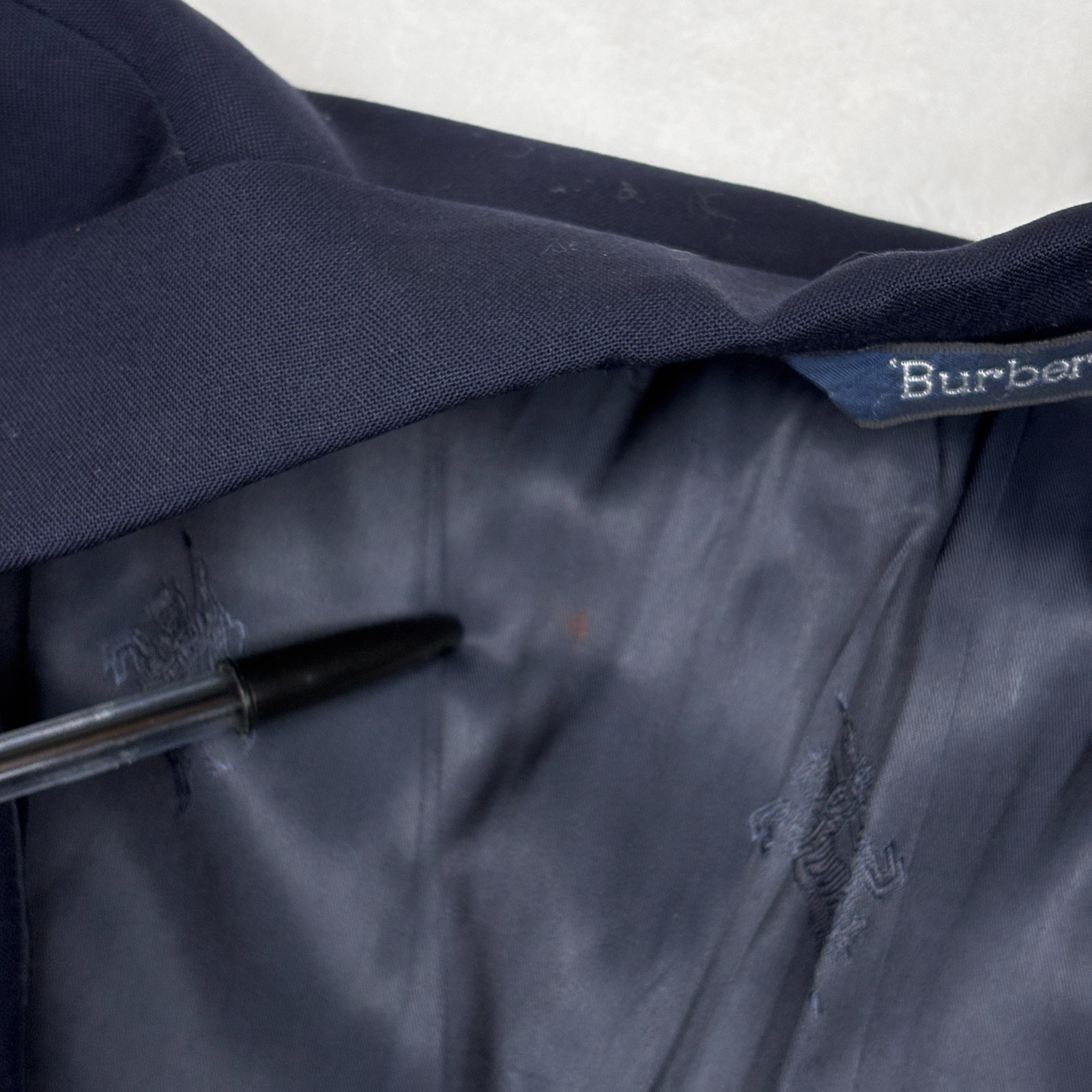 Burberrys Blazer Mens 42R Navy Blue Silver Gold Buttons 100% Wool Jacket Coat thumbnail 13