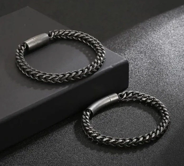 Edelstahl Armband Wikinger Retro Schwarz 21cm Herren Männer Viking Ritter Neu - Bild 4 von 4