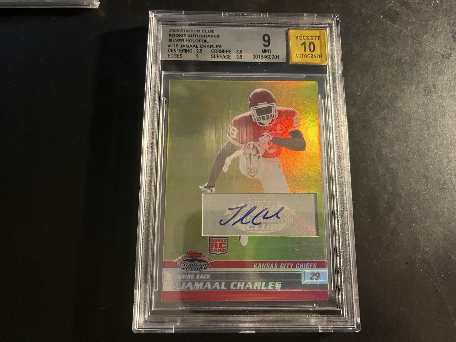 Jamaal Charles Stadium Club #115 Autograph Silver Holo