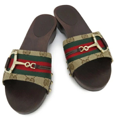 GUCCI Horsebit Sandals GG Campus #35 1/2