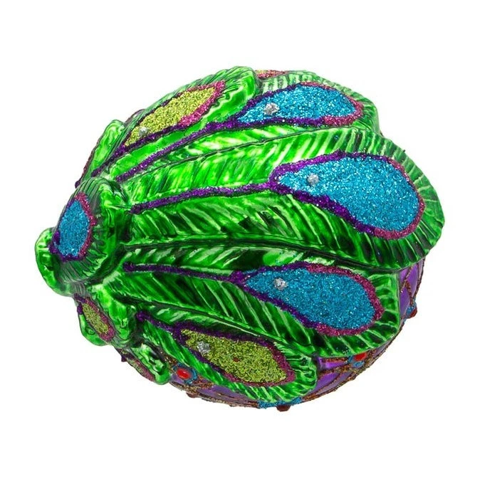 Kurt Adler Noble Gems Glass Ornament for Christmas Tree, Peacock - Image 4 of 4