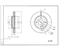 2X Hart 241 183 Bremsscheibe FüR Ford