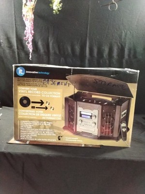 Innovative Technology Record Cassette Radio And Cd Player Model ITRR-501 Works