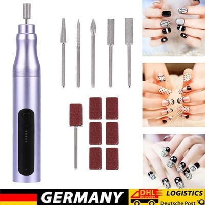 Nagelfräser Elektrische Nagelfeile Profi Set Pediküre Maniküre Nail Art