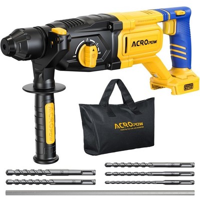 SDS-Plus Cordless Rotary Hammer Drill for Dewalt 20V Battery，Brushless Yellow