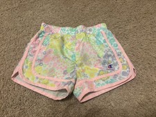 Champion Girls Floral Athletic Shorts Multicolor Lightweight Elastic Waist