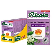10x RICOLA Elderflower Sugar Free Cough Lozenges - Ships from Germany 
