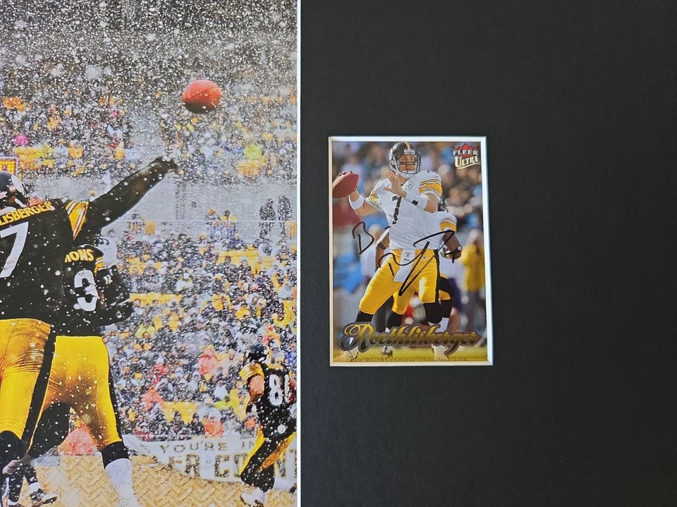 Фотодисплей с автографом Бена Ротлисбергера в рамке 16x20 Steelers - Изображение 2 из 2