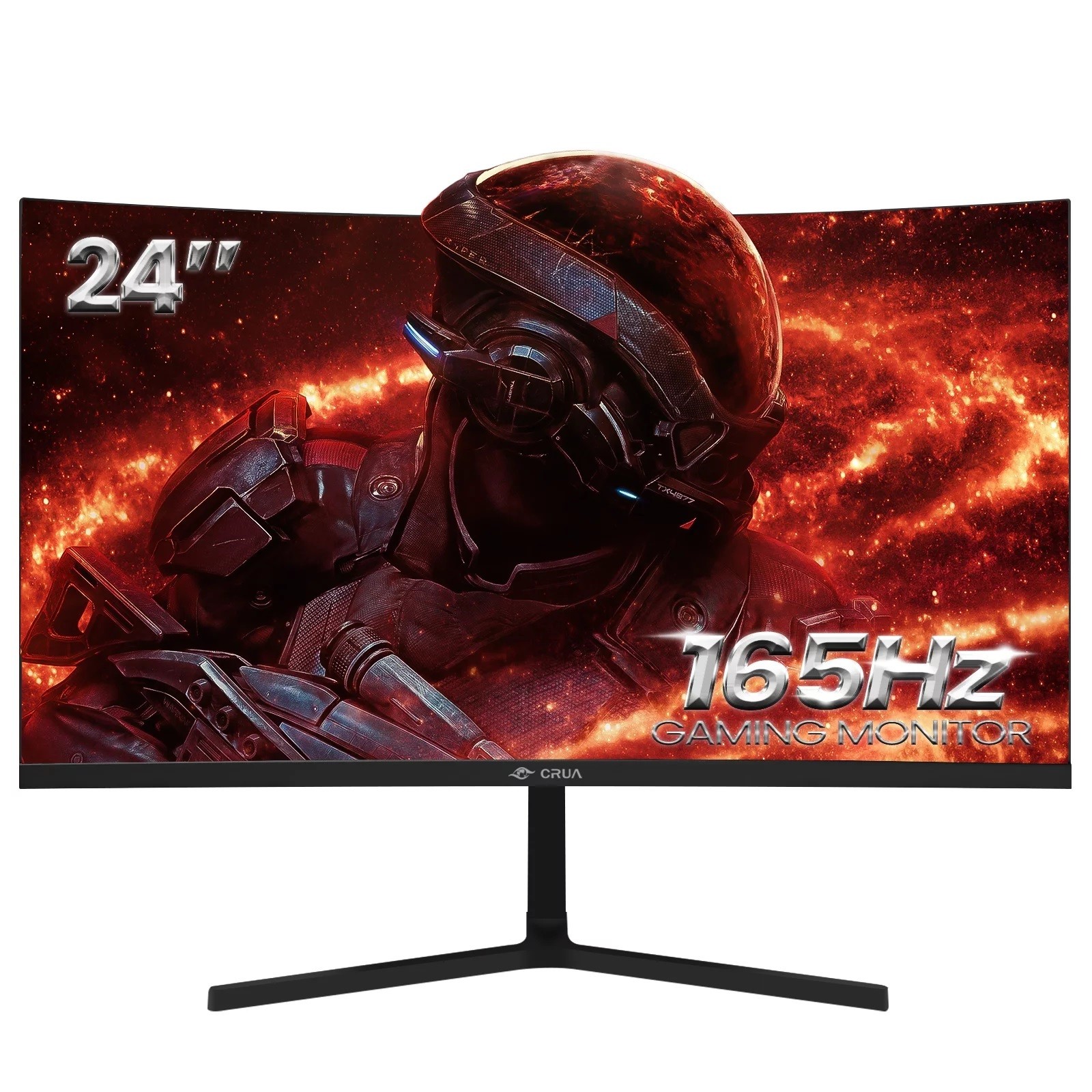 CRUA CR240DM 24 inch Curved Gaming Monitor, FHD 1080P Framel