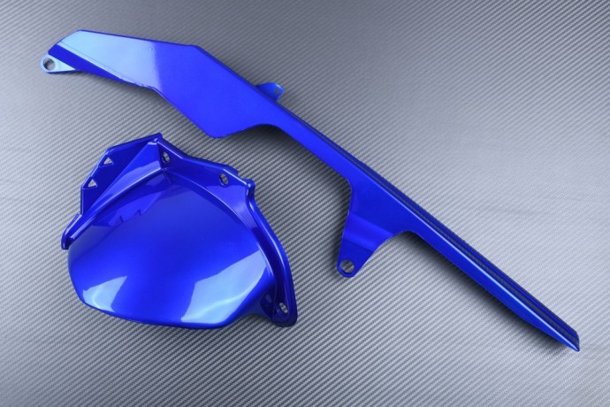 Garde boue arrière bleu racing premium et pare chaîne pour moto de sport YZF R1