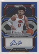 2021-22 Prizm Draft Picks College Penmanship Blue 114/149 Justin Smith Auto 0lj0