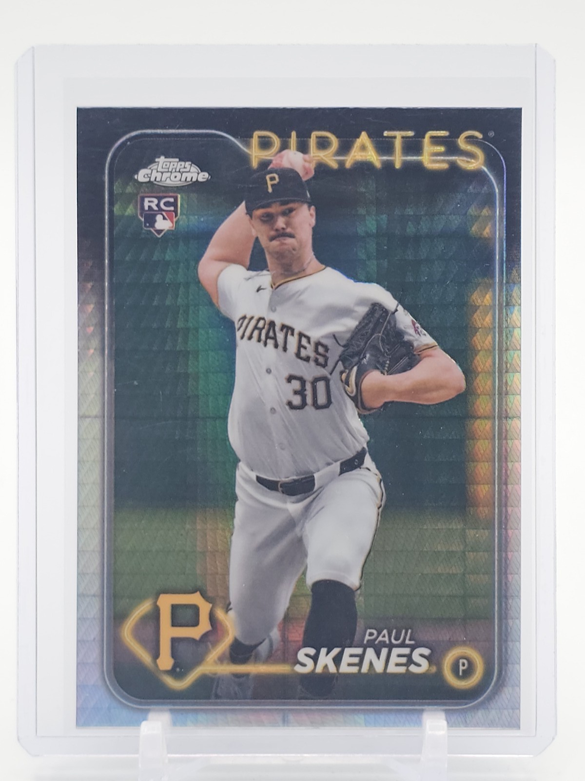 PAUL SKENES 2024 TOPPS CHROME UPDATE PRISM REFRACTOR ROOKIE #USC88 PIRATES Q3801