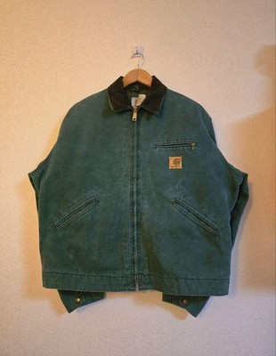 Carhartt 90s HTG Hunter Green Detroit Jacket Size L USA 